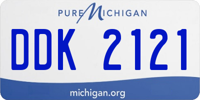 MI license plate DDK2121