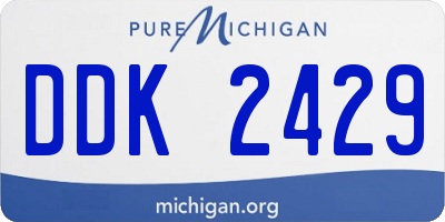 MI license plate DDK2429