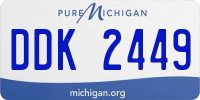 MI license plate DDK2449
