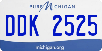 MI license plate DDK2525