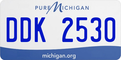 MI license plate DDK2530