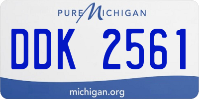 MI license plate DDK2561