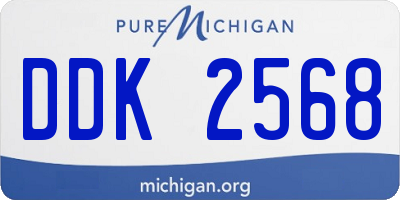 MI license plate DDK2568