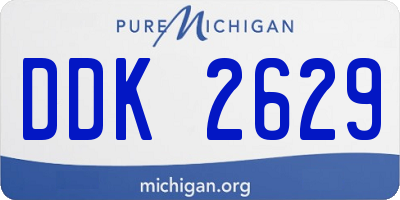 MI license plate DDK2629