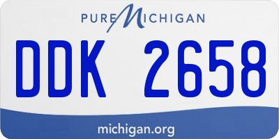 MI license plate DDK2658