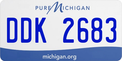 MI license plate DDK2683