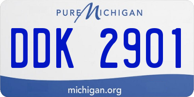 MI license plate DDK2901