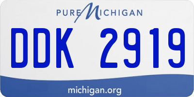 MI license plate DDK2919