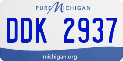 MI license plate DDK2937