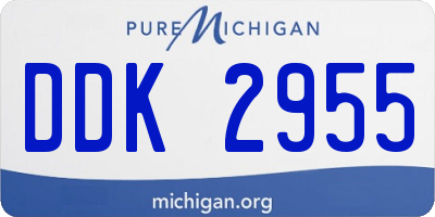 MI license plate DDK2955