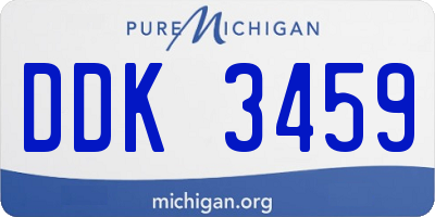 MI license plate DDK3459