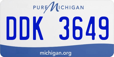 MI license plate DDK3649