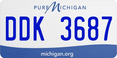 MI license plate DDK3687