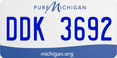 MI license plate DDK3692