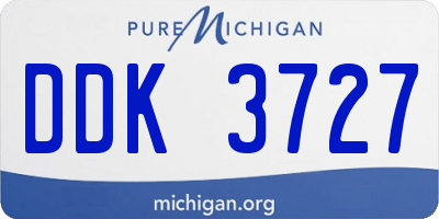 MI license plate DDK3727