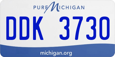 MI license plate DDK3730