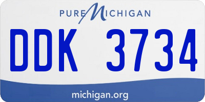 MI license plate DDK3734