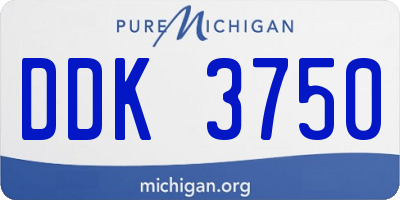 MI license plate DDK3750