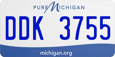 MI license plate DDK3755