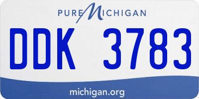 MI license plate DDK3783