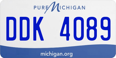 MI license plate DDK4089