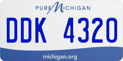 MI license plate DDK4320