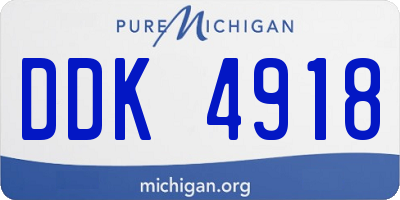 MI license plate DDK4918