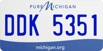 MI license plate DDK5351
