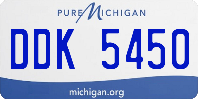 MI license plate DDK5450
