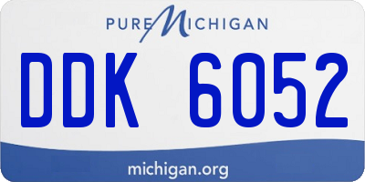 MI license plate DDK6052
