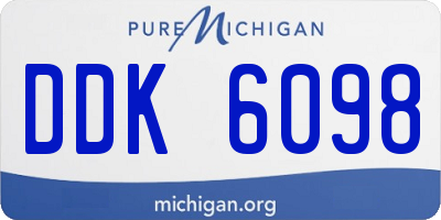 MI license plate DDK6098