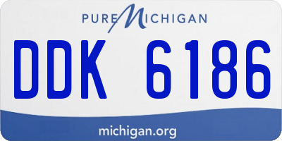 MI license plate DDK6186