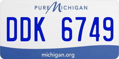 MI license plate DDK6749