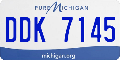 MI license plate DDK7145