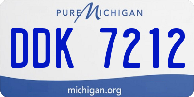 MI license plate DDK7212