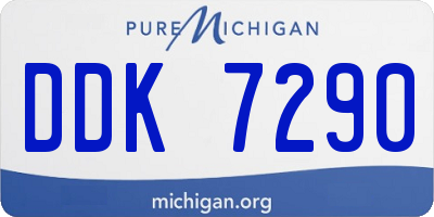MI license plate DDK7290