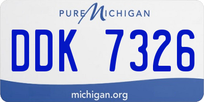 MI license plate DDK7326