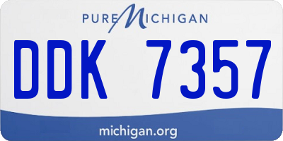 MI license plate DDK7357