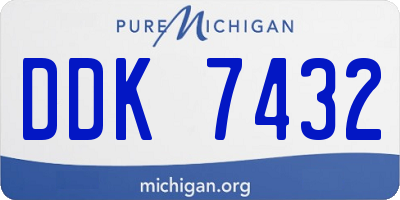 MI license plate DDK7432