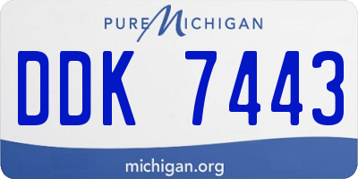 MI license plate DDK7443