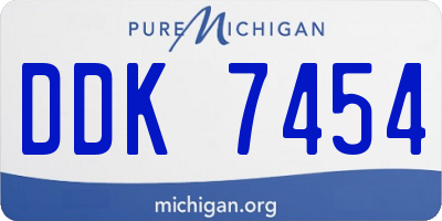 MI license plate DDK7454