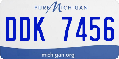 MI license plate DDK7456
