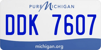 MI license plate DDK7607