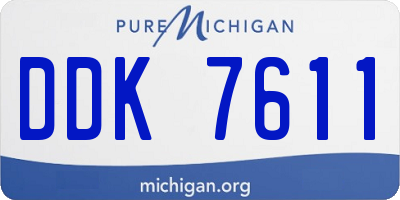 MI license plate DDK7611
