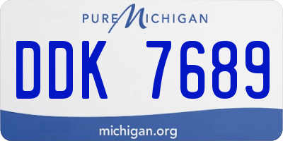 MI license plate DDK7689