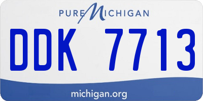 MI license plate DDK7713