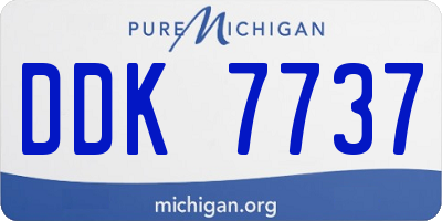 MI license plate DDK7737