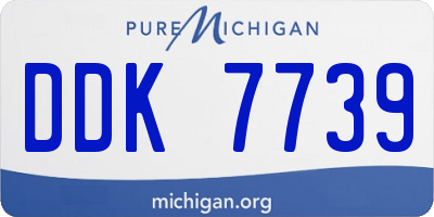 MI license plate DDK7739