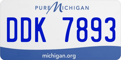 MI license plate DDK7893