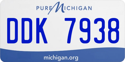 MI license plate DDK7938